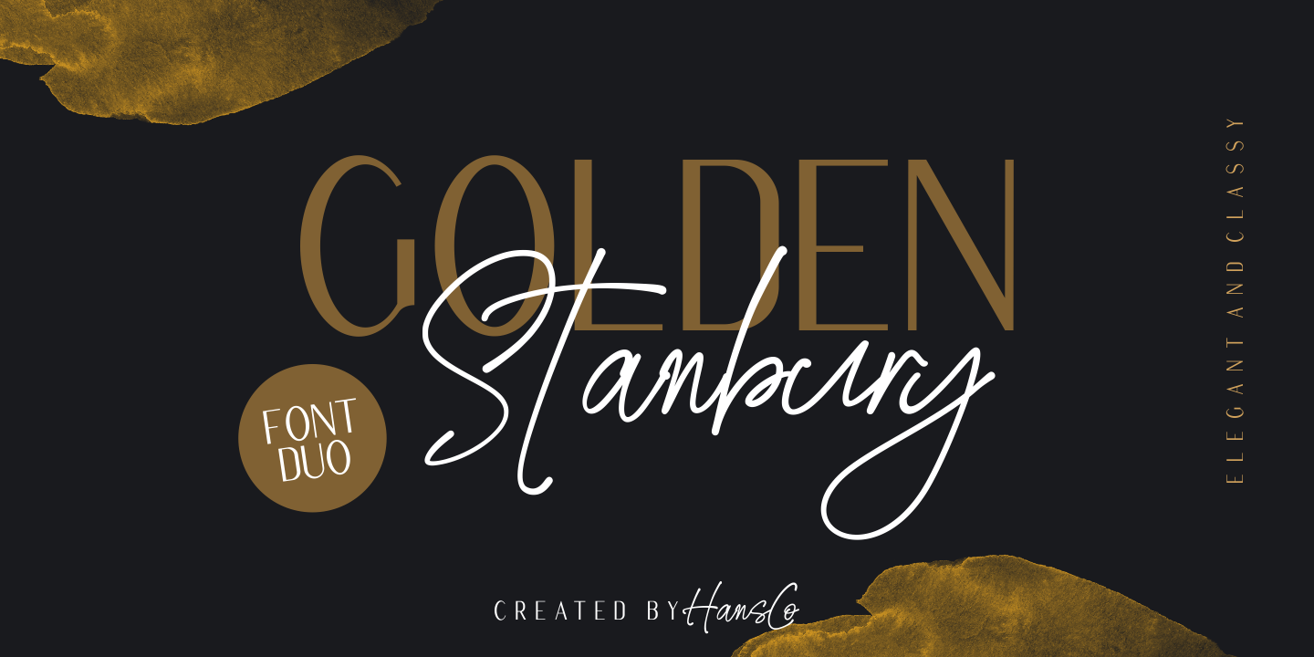Пример шрифта Golden Stanbury